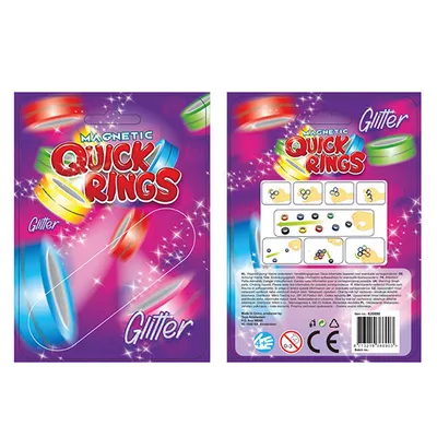 Produktbild von Magnetische Ringe 3er Glitter sortiert