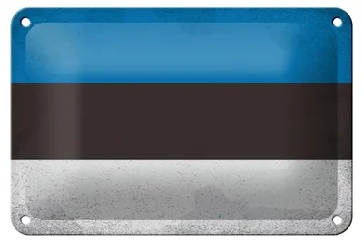 Produktbild von Blechschild Flagge Estland 18x12cm Flag of Estonia Vintage