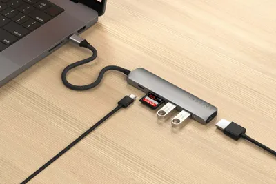 Obrázek produktu pro Satechi ST-P6SM, USB typu C, HDMI, RJ-45, USB 2.0 Type-A, USB 3.2 Gen 2 (3.1 Gen 2) Type-A, USB typu C, MicroSD (TransFlash), SD, 10000 Mbit/s, 60 Hz, 4096 x 2160