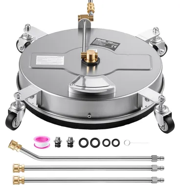 Produktbild von VEVOR Hochdruckreiniger-Oberflächenreiniger 419mm Bodenreiniger mit Rädern, Flächenreiniger für Einfahrt Gehweg Bordstein, Edelstahl, Max. 276 bar, mit 1/4 Zoll Schnellanschluss & Verlängerungsrohren