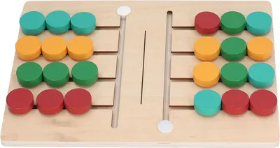 Produktbild von Formpassende Denkaufgabe, bunte Logik, Holz, frühpädagogisches Lernen für Kinder