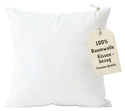 Produktbild von Kissenbezug 30x40 cm Weiß | 100% Baumwolle | Atmungsaktive PREMIUM Kissenhülle mit verdecktem Reißverschluss