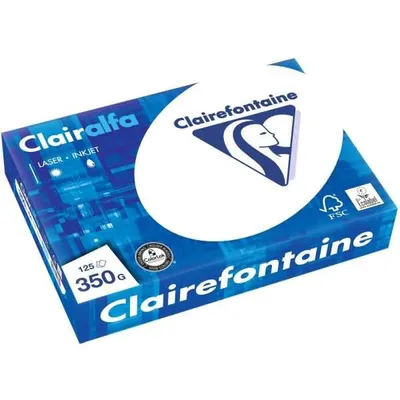 Produktbild von Clairefontaine - Clairalfa Präsentationspapier ft A4, 350 g, Packung mit 125 Blatt