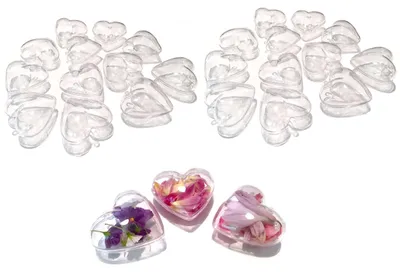 20 Acryl-Herzen 6,5 cm transparent zum Befüllen & Aufhängen