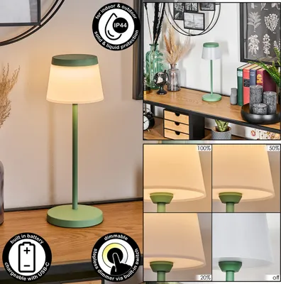 Produktbild von Spinea dimmbare Tischlampe aus Metall/Kunststoff in Grün/Weiß