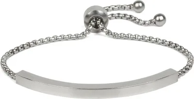 Produktbild von styleBREAKER Edelstahl Slider Armband mit Schmuckelement, Ankerkette, Schiebeverschluss, Schmuck, Damen 05040082
