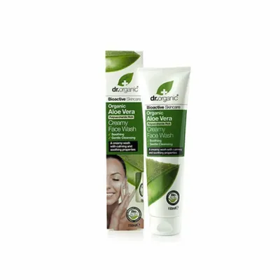 Obrázek produktu pro Dr Organic Aloe Vera mycí krém na obličej 150 ml