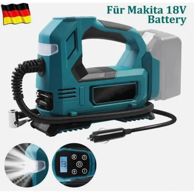 Produktbild von Akku Luftkompressor für Makita Akku, 550W Reifenpumpe mit Digitaldisplay, LED und Auto-Stopp, 35L/Min