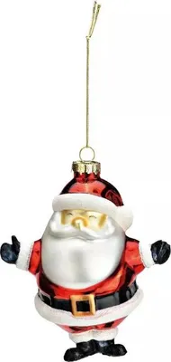 Produktbild von Weihnachtshänger Weihnachtsmann 12 cm Glas