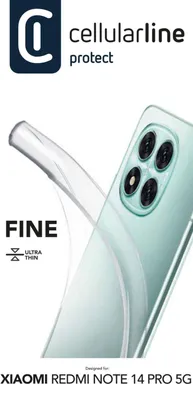 Produktbild von Cellularline Fine - Redmi Note 14 Pro 5G, Cover, Xiaomi, Redmi Note 14 Pro 5G, 16,9 cm (6.67"), Transparent