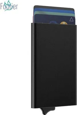 Obrázek produktu pro Automatické vyskakovací pouzdro na karty z hliníku pro muže a ženy, pouzdro na kreditní karty s blokováním RFID