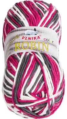 Obrázek produktu pro Příze ROBIN COLOR - 100 g, 150 m - Červená,Šedá