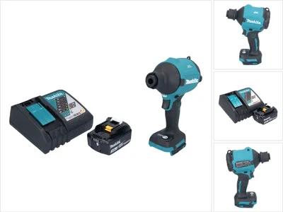 Obrázek produktu pro Akumulátorový foukač Makita DAS 180 RF1 18 V bezkartáčový + 1x akumulátor 3,0 Ah + nabíječka.