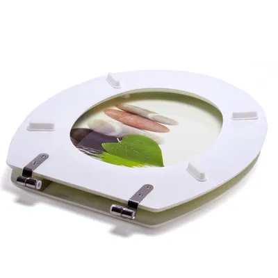 Image de Siège de WC Couvercle de WC Couvercle de WC Lunette de WC MDF (Lingga)