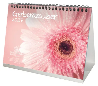 Produktbild von Gerberazauber DIN A5 Tischkalender 2027 Gerbera - Seelenzauber