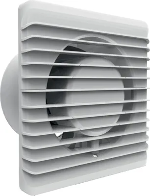 Produktbild von Badezimmerventilator Grau, 93 m³/h, geräuschlos, mit Timer, 135x135x79 mm