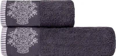 Immagine prodotto di Asciugamano, asciugamano in cotone, elegante, spesso 500 g/m², Gracja 50x90 Grigio scuro