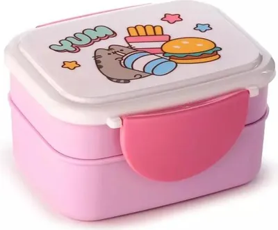Produktbild von Frühstücksbox mit Pusheen-Motiv und Besteck