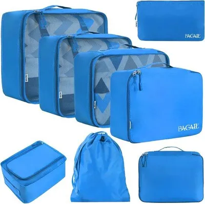 Produktbild von Famanu Koffer Organizer Set - Praktisch und Platzsparend - Blau