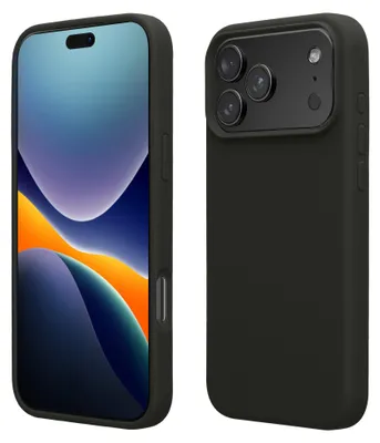 Produktbild von kwmobile Handyhülle für iPhone 17 Pro Max Hülle, für iPhone 17 Pro Max Case - Hülle Silikon - kabelloses Laden - Schwarz matt