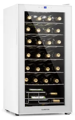 Obrázok produktu pre Klarstein vinotéka, 1 zóna, malá, 74 l, sklenené dvere, malá, 28 fliaš