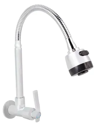 Immagine prodotto di Rubinetto da parete per acqua fredda, con attacco G1/2, ideale per uso domestico in cucina, girevole a 360°