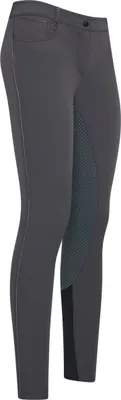 Image de Culotte d'équitation femme Euro-Star Indigo Diamond Full Grip grise , taille:40