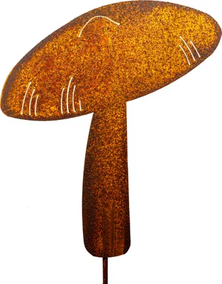 Image de Champignons rouille noble Figures de décoration de jardin 2 champignons de jardin en métal pour l'extérieur