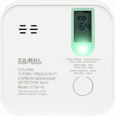 Produktbild von TUYA TYP CTW-10 Wi-Fi Kohlenmonoxid-Melder Zamel GAR10000082