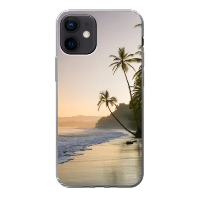 Produktbild von MuchoWow® Handyhülle Schutzhülle Hülle für iPhone 12 Strand - Sonnenuntergang - Tropisch Silikon Softcase Handy Hülle - Schutzhülle
