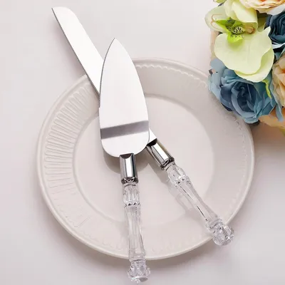 Produktbild von Hochzeitstortenmesser - 13,2 Zoll Tortenmesser, 10,8 Zoll Tortenheber - Geschenke für Hochzeit, Jahrestag, Verlobung
