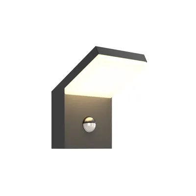 Produktbild von Arcchio LED-Außenwandleuchte Yolena, Sensor, anthrazit, Alu