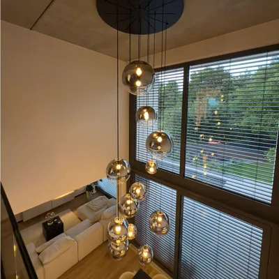 Produktbild von s.luce Orb Galerieleuchte 12-flammig Modular Galerielampe Treppenhausleuchte Rund