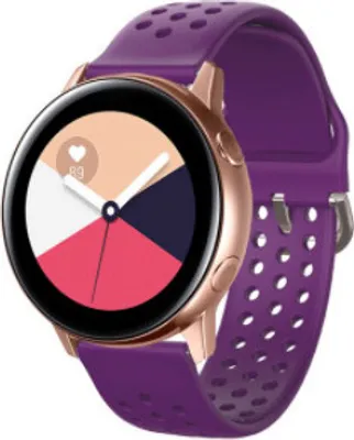 Produktbild von Strap-it Samsung Galaxy Watch 42mm Armband Silikon mit Löchern (Lila)