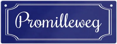Produktbild von Lustiges Straßenschild Promilleweg für Zuhause