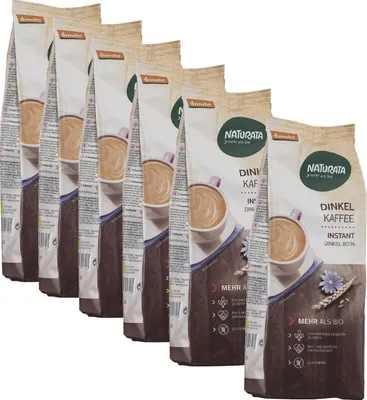 Produktbild von NATURATA Dinkelkaffee, instant, Nachfüllbeutel, 6x 175g