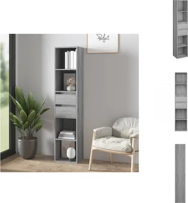 Immagine prodotto di vidaXL Libreria Grigio Sonoma 36x30x171 cm Materiale a base di legno - Librerie e librerie