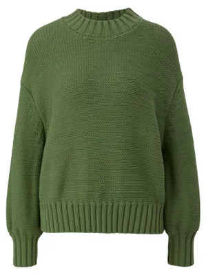 Produktbild von s.Oliver Strickpullover aus elastischem Material mit Oversize-Passform und klassischem Crew Neck-Ausschnitt