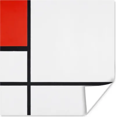 Produktbild von MuchoWow® Poster Komposition - Piet Mondrian 75x75 cm - Wand Dekoration