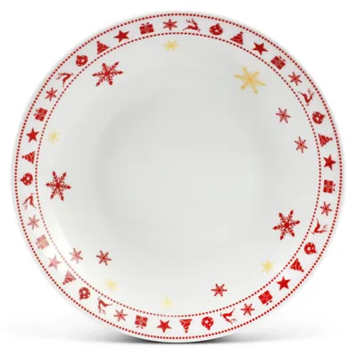 Produktbild von Weihnachtsporzellan, tiefer Teller, 22 cm, Tschechisches Porzellan, Leander