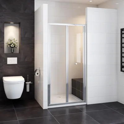 Produktbild von 76x185cm Falttür Duschtür Duschwand Duschabtrennung aus Sicherheitsglas