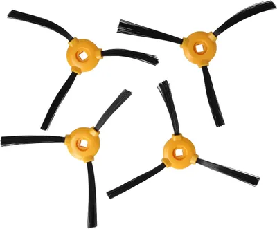 Produktbild von vhbw 4x Seitenbürste Ersatz für Eufy T0903071 für Saugroboter - Reinigungsbürsten Set, schwarz / orange