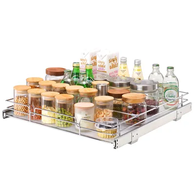Immagine prodotto di VEVOR Portaspezie estraibile Porta lavello Armadio da cucina, 508 x 533 x 63,5 mm Cassetto scorrevole Lavello Portaspezie in piedi Anta dell'armadio Organizzatore per armadietti Armadio base Porta lavello Multiuso