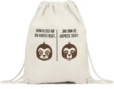 Produktbild von Wenn Du Dich Auf Den Winter Freust Und Dann Die Gaspreise Siehst Turnbeutel Gymsack  Winter Winterzeit Gaspreise Energie Strom