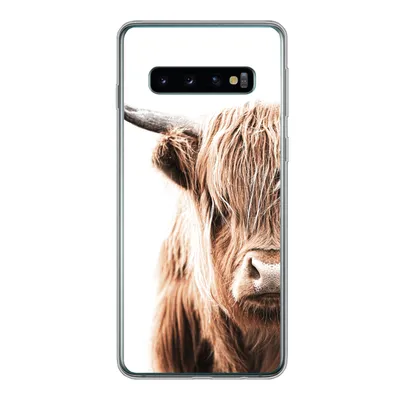 Produktbild von MuchoWow® Handyhülle Schutzhülle Hülle für Samsung Galaxy S10 Schottischer Highlander - Kuh - Tiere Silikon Softcase Handy Hülle - Handytasche