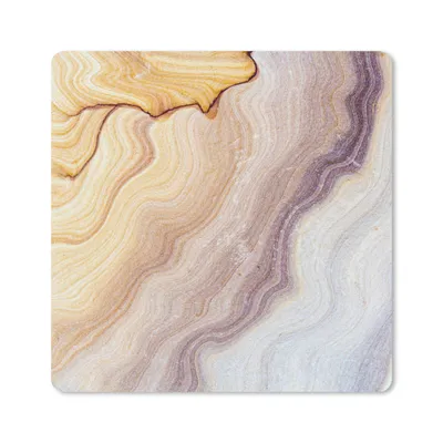 Produktbild von MuchoWow® Mauspad Mousepad Marmor - Textur - Sandstein - Gold - Marmoroptik 20x20 cm - Mousepads - Maus Mat - Pad - Mausunterlage - Desk Mat - Bureauartikeln