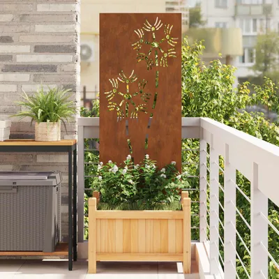 Produktbild von vidaXL Garten Sichtschutz-Leinwand Rostig 50 x 140 cm Wetterfeststahl