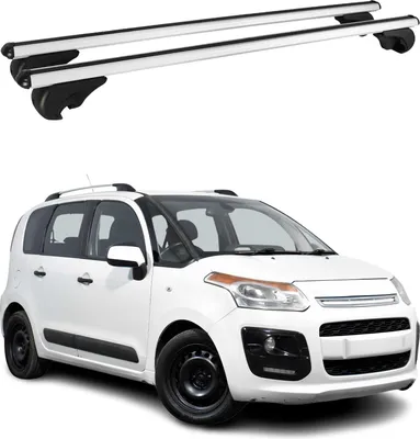 Produktbild von Dachträger Grundtäger für Citroen C3 Picasso 2008-2017 75kg Alu Silber 2 tlg