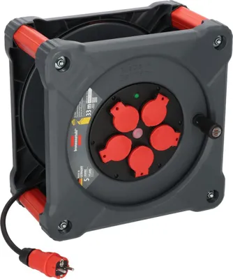 Obrázek produktu pro Brennenstuhl 9201330110, Černá, Červená, Plast, 5 AC zásuvky / AC zásuvek, Typ E / F, Přímý, 33 m