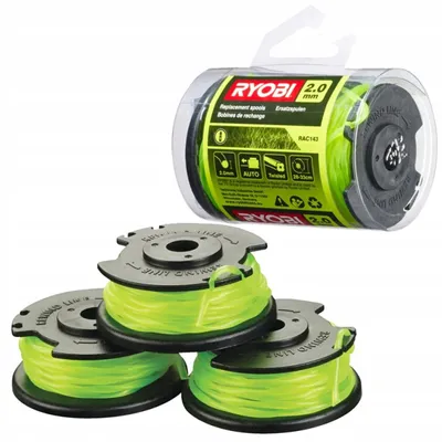 Zdjęcie produktu dla RYOBI Szpule z Żyłką 2mm 3szt. RAC143 do Serii RLT36